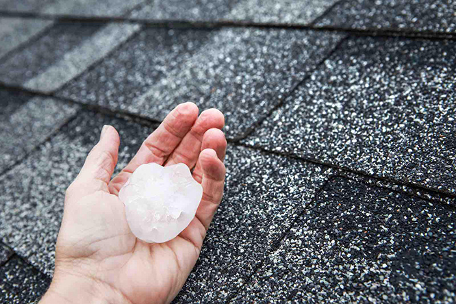 hail damage on roof
